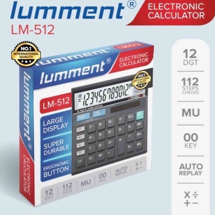 

KODE G23C Kalkulator lumment LM512 12 Digit 112 step cheks