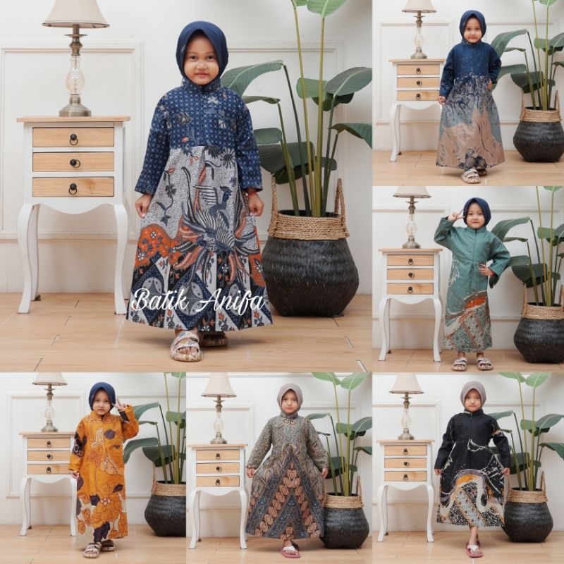 Gamis Batik Anak Perempuan Baju Batik Gamis Anak Terbaru Baju Gamis Batik Anak