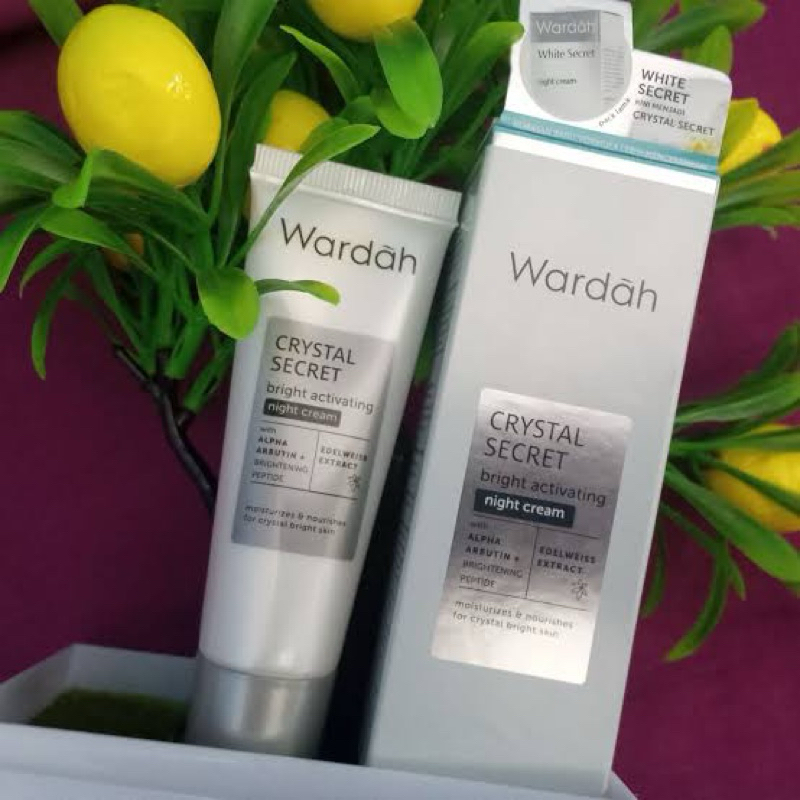 Wardah crystal secret brightening day cream night cream / brightening day and night cream Wardah / W