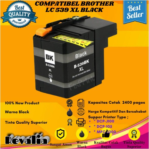 Cartridge Tinta Compatible Brother LC539XL LC 539XL LC535XL LC 535XL - black