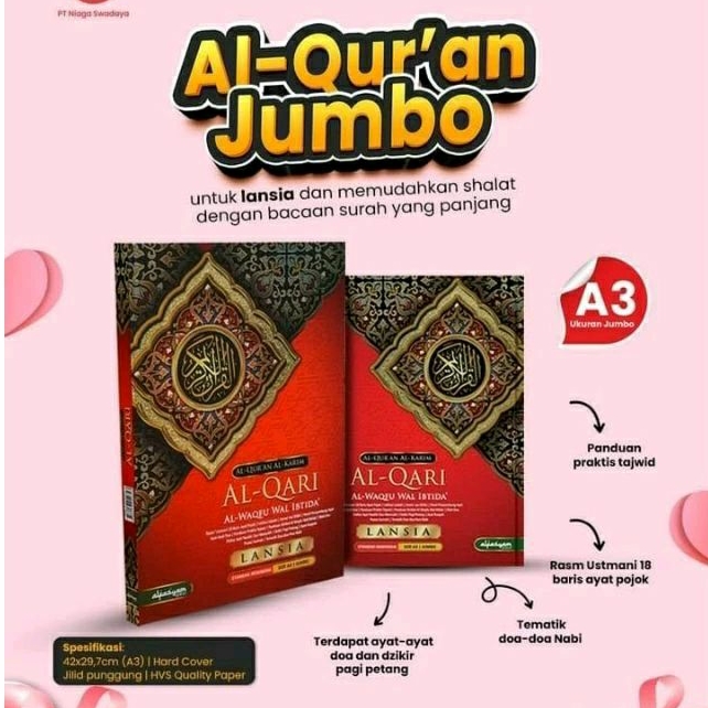 Alquran Lansia Jumbo | Alquran Manula | Alquran Jumbo Ukuran A3