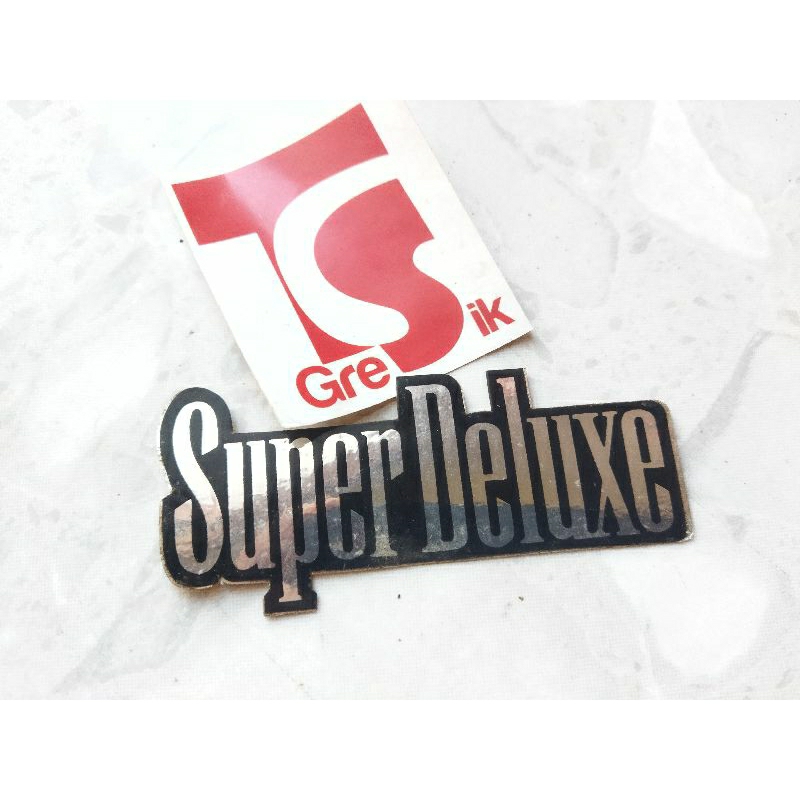 Stiker bukan Emblem Tutup Aki Yamaha V80 Super Deluxe NOS