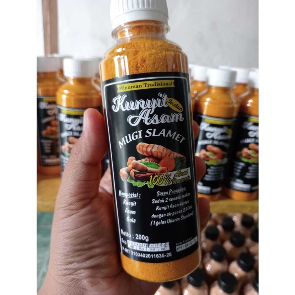 

COD Best Seller jamu tradisional kunyit asam / kunir asem minuman bubuk Instan tinggal seduh 200 gram 100% herbal alami