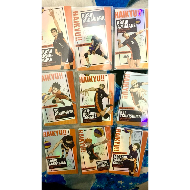 Photocard Haikyuu Official | Haikyuu Fan Screening Merch Laser card Karasuno Sugawara Daichi Nishino
