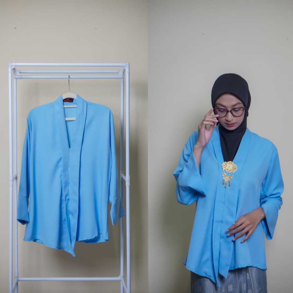 Kebaya Encim Polos - Kebaya Wisuda Kartini - Kebaya Tafeta Encim Tunik