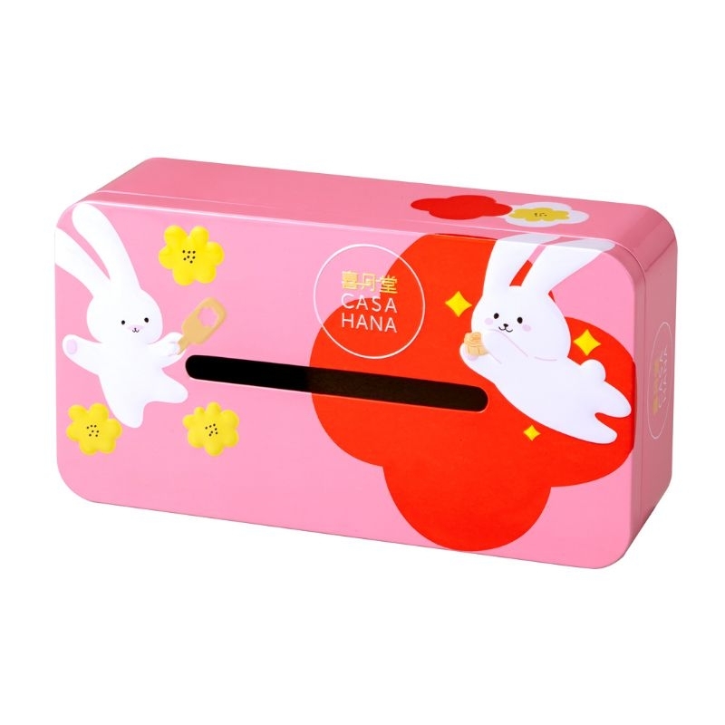 

mooncake casahana isi 2 happy bunny pink box tissue celengan red blue