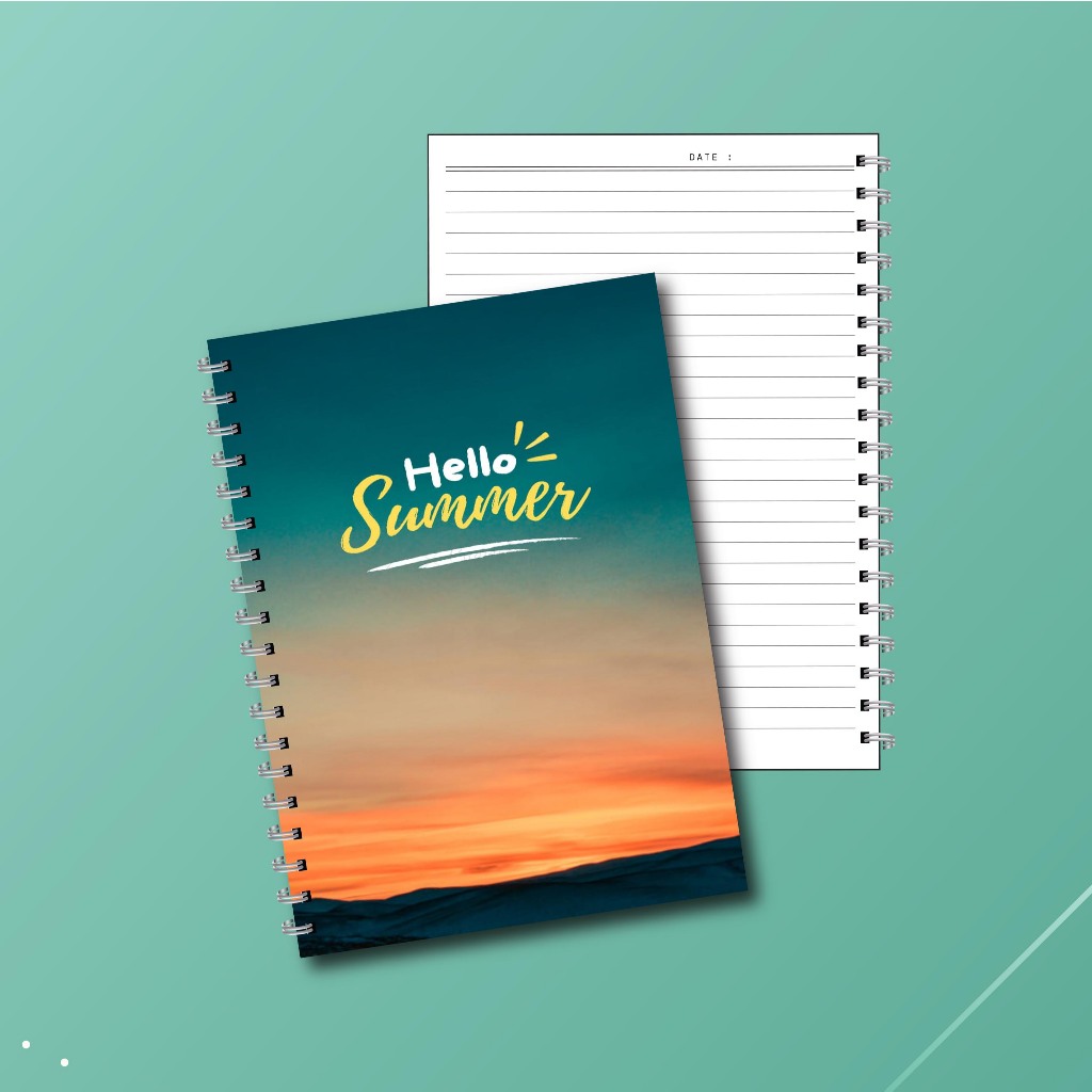 

NOTEBOOK JOURNAL A5 BUKU CATATAN DIARY SPIRAL DOUBLE RING - SUMMER GARIS