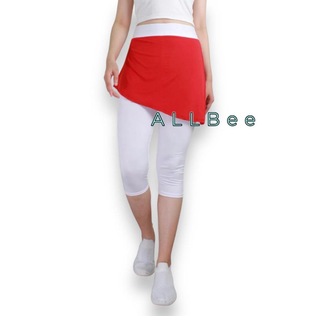 Celana Legging 7/8 Merah Putih / Legging Olahraga Wanita