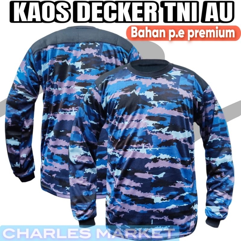 KAOS DECKER TNI AU  - KAOS BUSA TNI AU - BAJU DECKER TNI AU