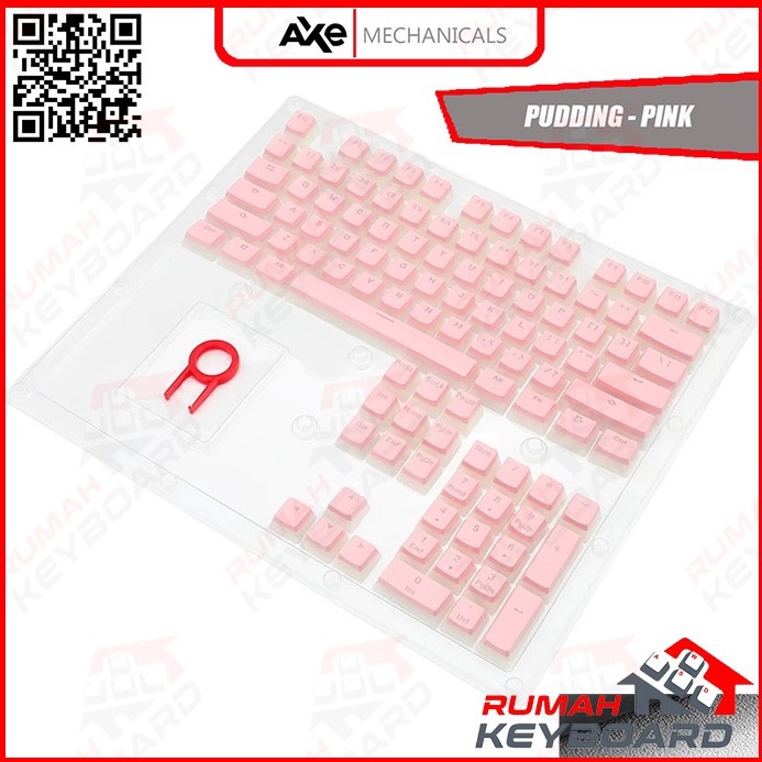 KEYCAP  KEYCAPS  OEM  PUDDING PINK  PBT  RGB  SEE THROUGH n T6O6