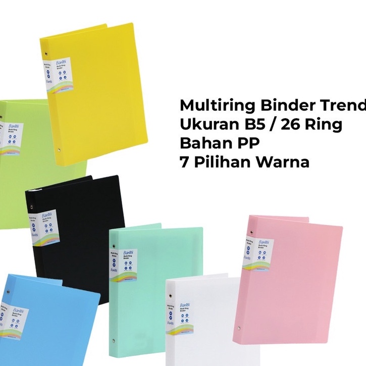 

KODE X78L Bantex Binder Trendy B5 26 Ring Warna Pastel
