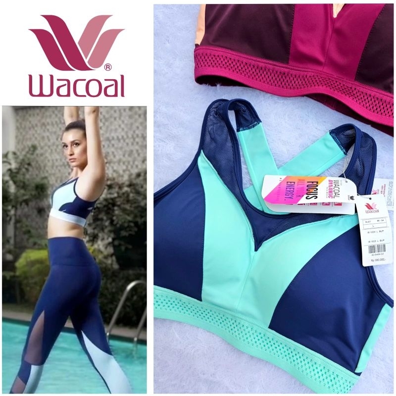 WACOAL DYNAMIC SPORT BRA SEAMLESS TANPA KAWAT BUSA NORMAL IB 1023 BH OLAHRAHA WANITA GYM RUNNING PIL