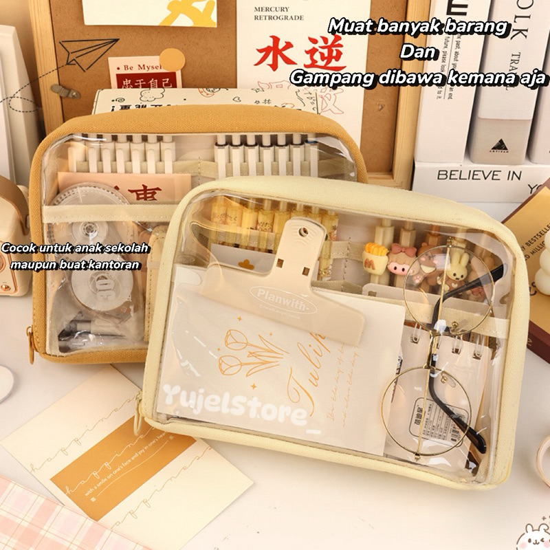 

Tempat Pensil Multifungsi / Tas Perlengkapan Kantor Dan Anak Sekolah / Kotak Pensil Lucu