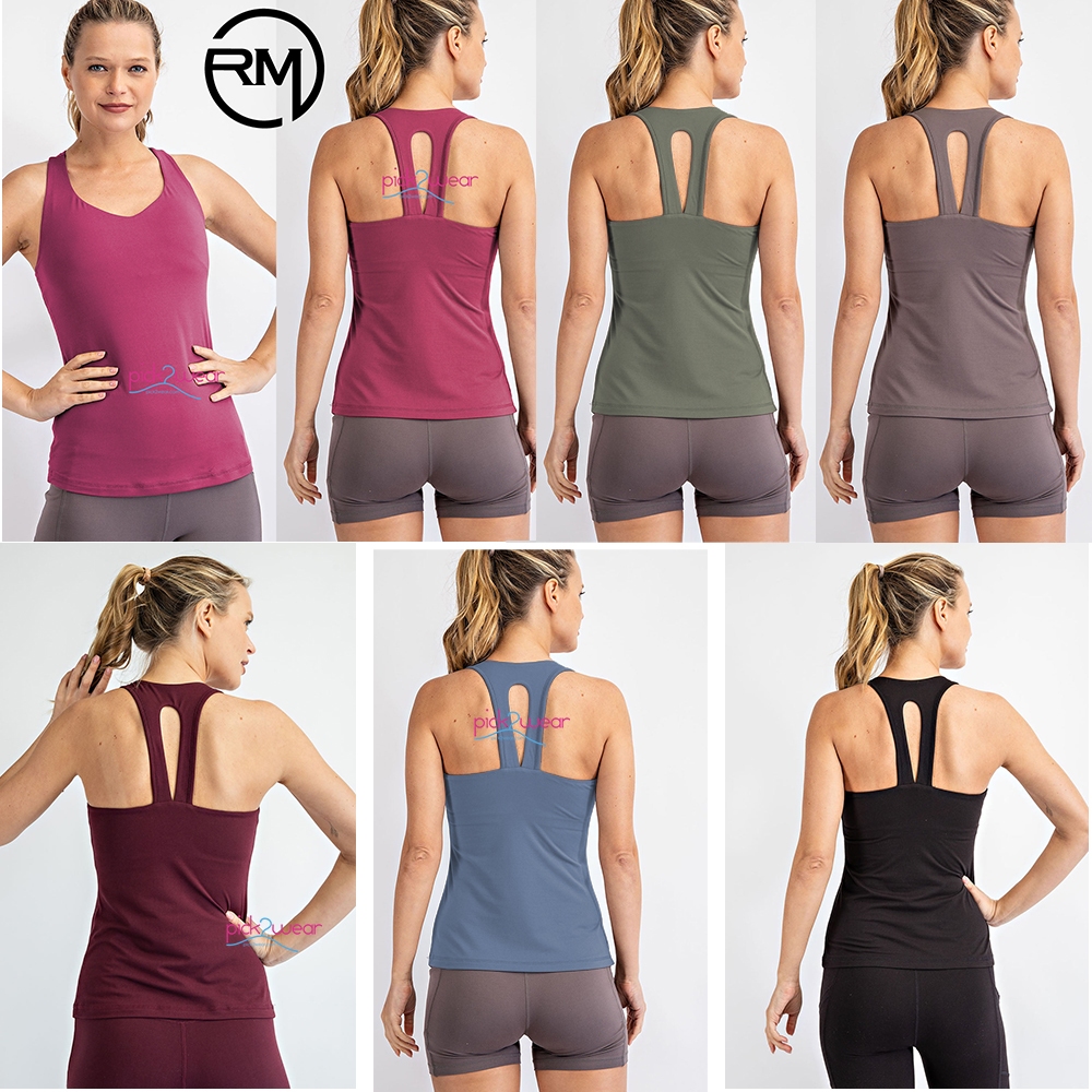 Tanktop racerback Built Bra Padded / Tanktop Shelf Bra / Camisole Bratop