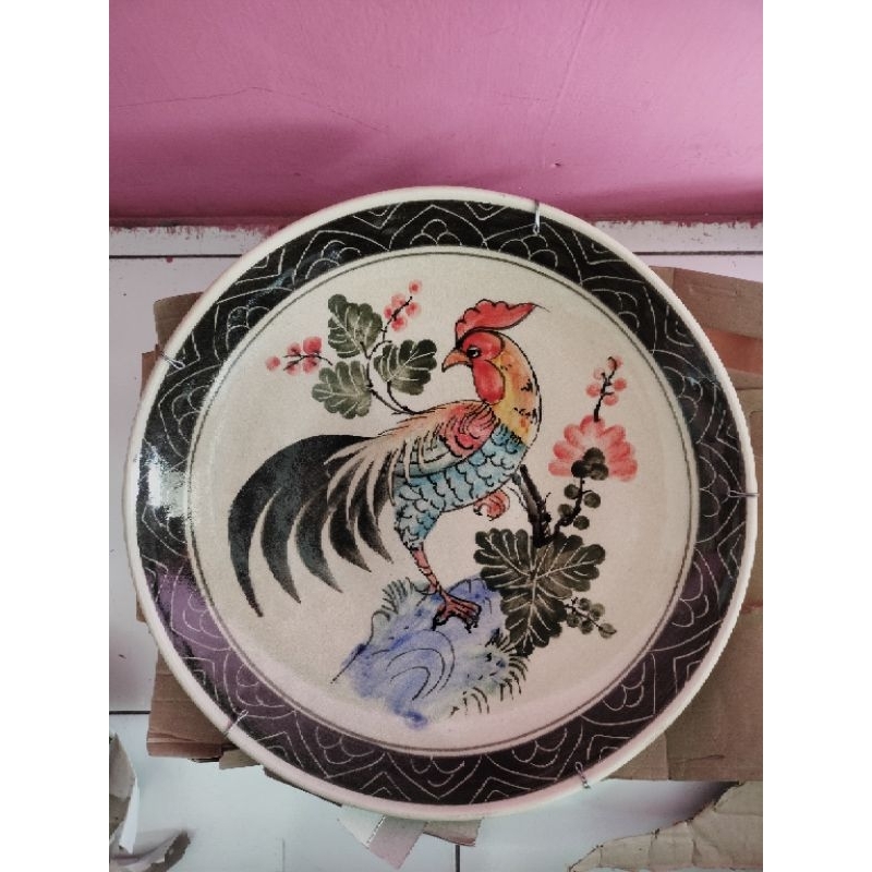 Piring hias keramik diameter 40 cm