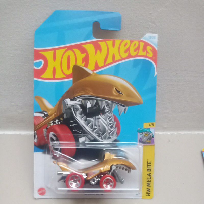shark bite hotwheels gold