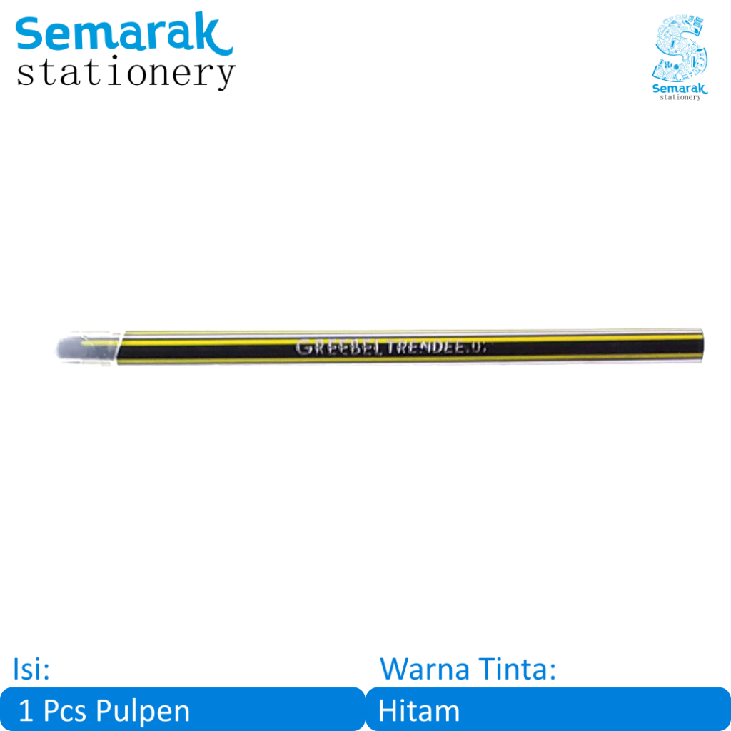 

Greebel Ballpoint Trendee 02 Pulpen Motif Ulir - Hitam