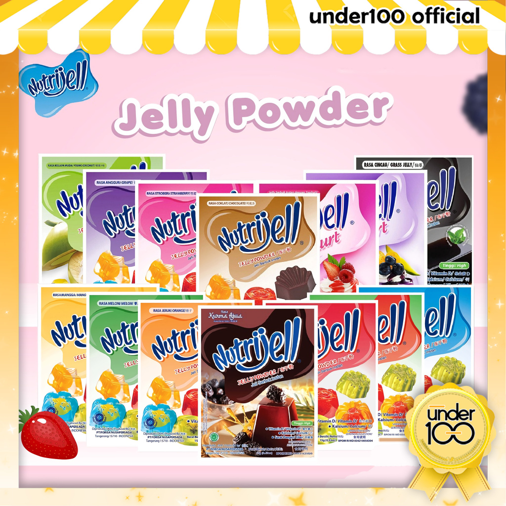 

❤ Under100 ❤ Nutrijell Jelly Powder Bubuk Serbuk Jeli Instan Ekonomis Nutrijel Halal