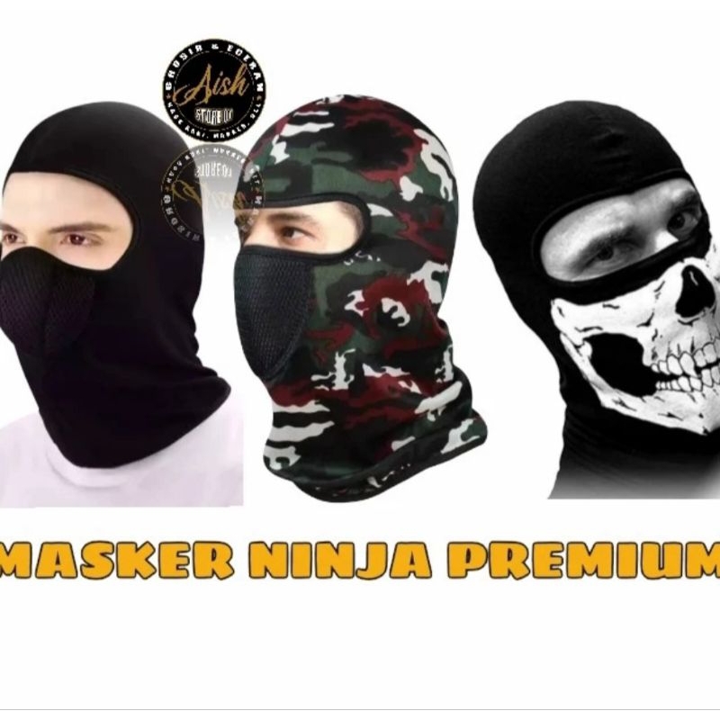 MASKER NINJA PREMIUM BALACLAVA/MASKER MOTOR FULL FACE