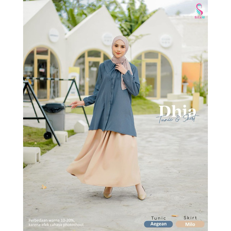 SITA.ID | DHIA SETELAN OUTFIT TUNIK DAN ROK POLOS