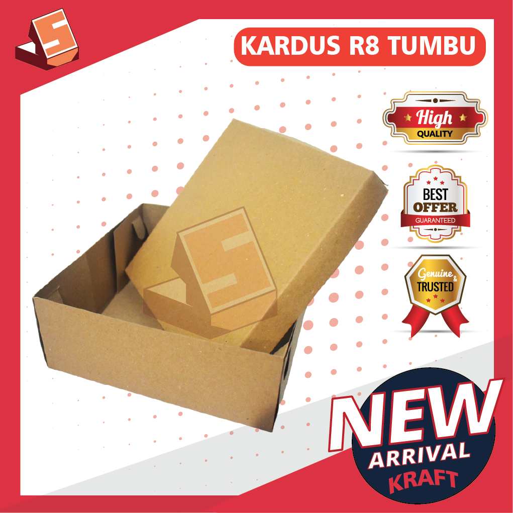 

Kardus R8 Tumbu 350 GSM / Kardus 18 tutup pisah / Kardus Lipat tutup pisah / Kardus Catering