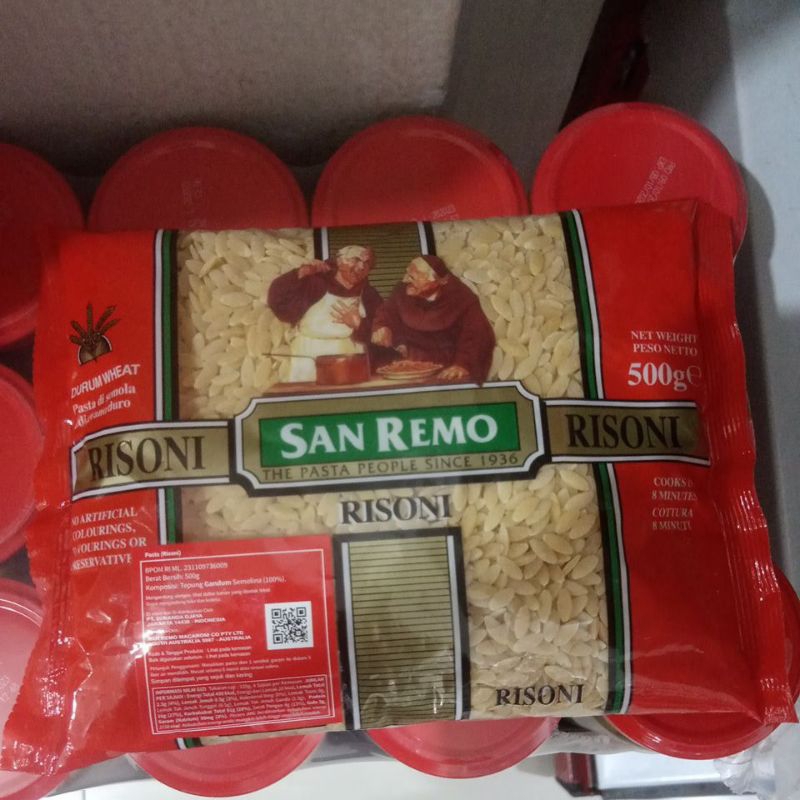 

SAN REMO RISONI Berat Bersih500gr