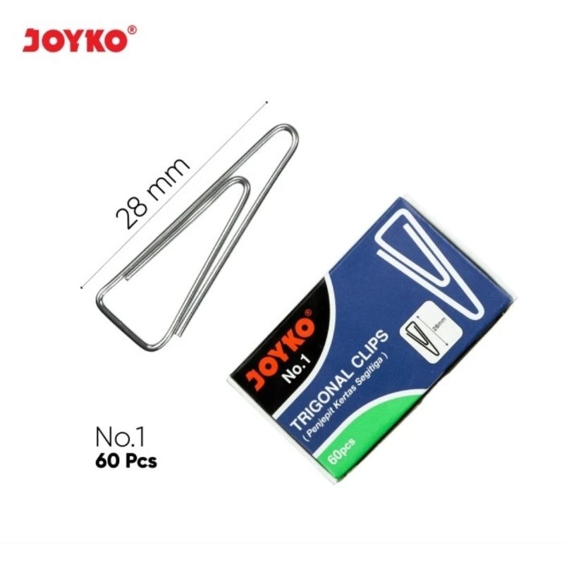 

Klip Kertas/Trigonal Clip Joyko Ecer (50)