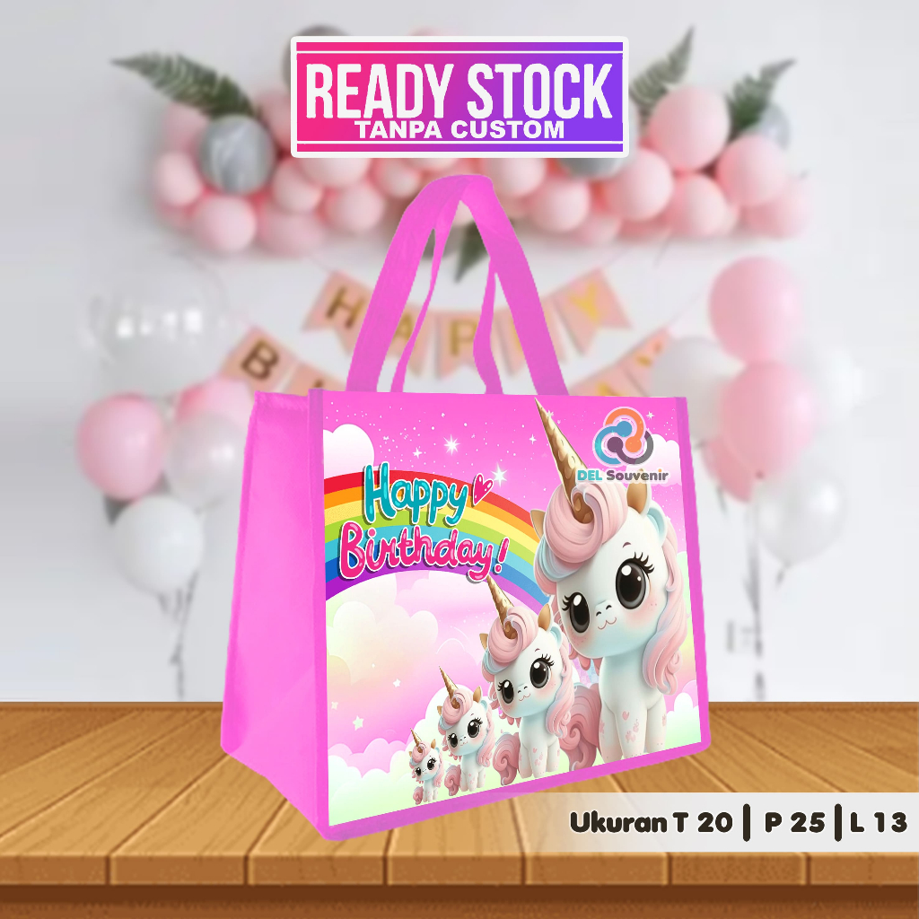

READY STOCK SIAP KIRIM !! TAS ULTAH ANAK / TAS ULTAH KARAKTER UNICORN KUDA PONI / TAS SOUVENIR READY STOCK LANGSUNG KIRIM / TAS SOUVENIR ULANG TAHUN / GOODIE BAG ULTAH / TAS ULANG TAHUN