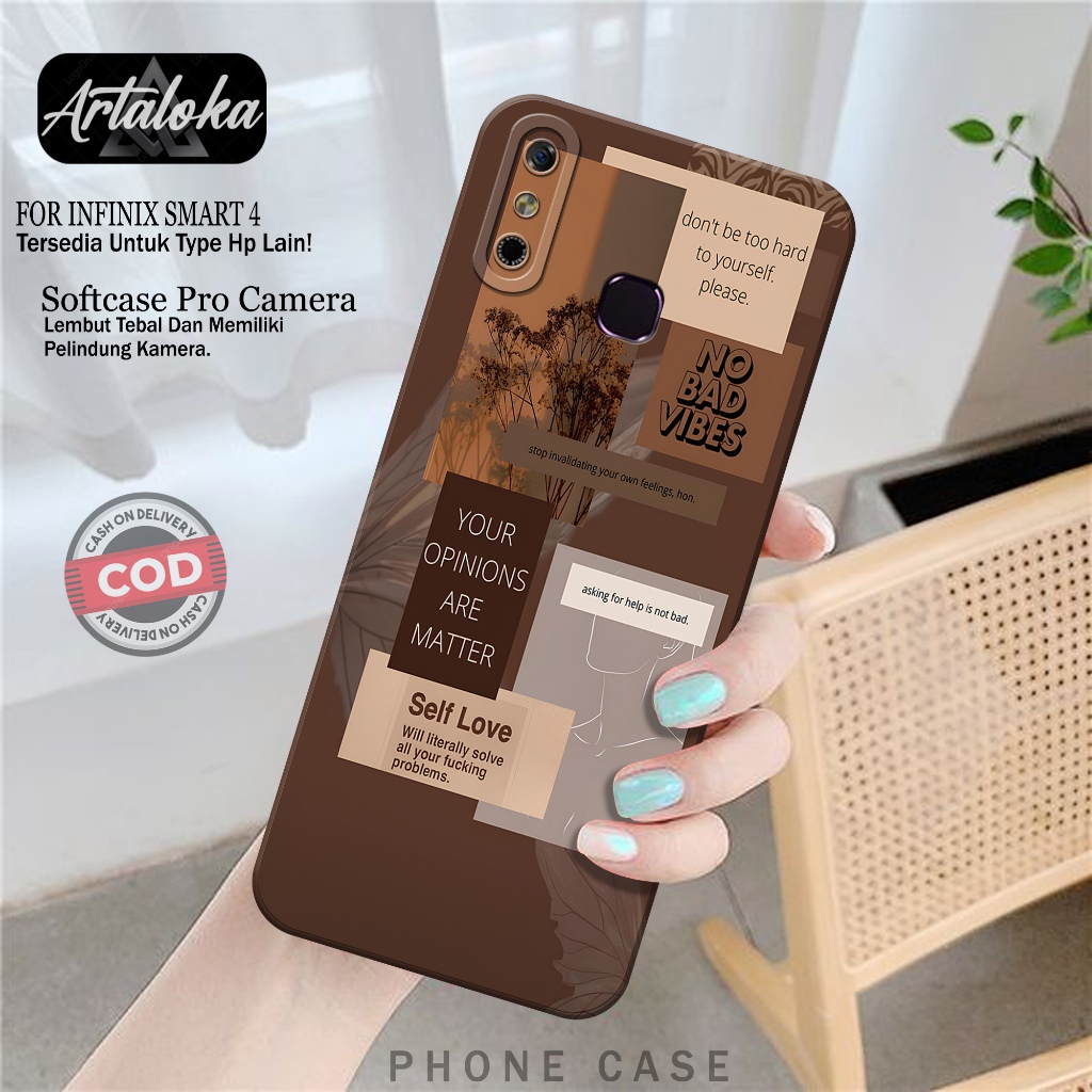 Case Hp Infinix Smart 4 Fashion Case Aesthetic Softcase Infinix Smart 4 Silikon TPU Pro Camera Casin