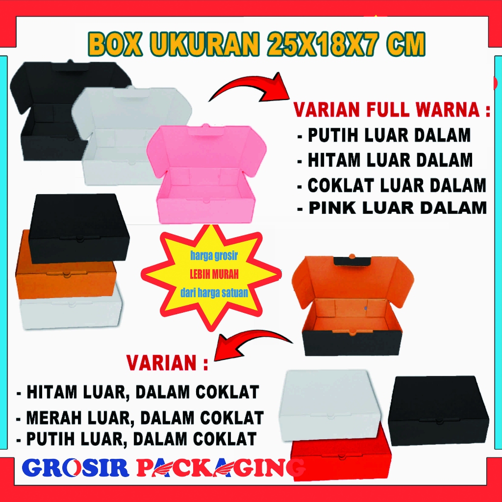 

Box 25x18x7 Cm/ Hampers Baju/ Souvenir/ Kardus Packaging Olshop