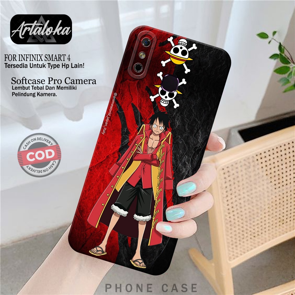 Case Hp Infinix Smart 4 Fashion Case Anime Softcase Infinix Smart 4 Silikon TPU Pro Camera Casing In