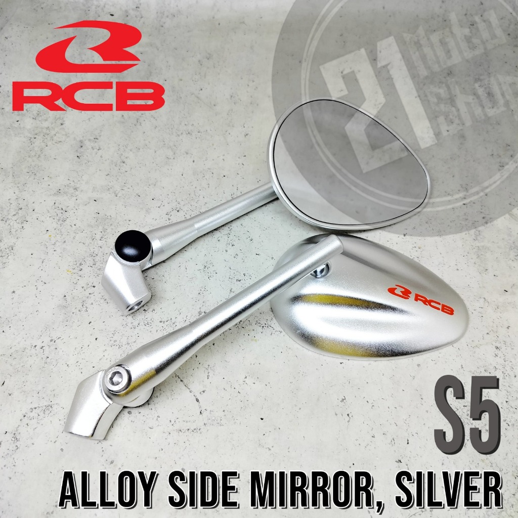 Spion RCB S5 Silver Alloy Side Mirror Universal PCX NMAX Original 21Motoshop
