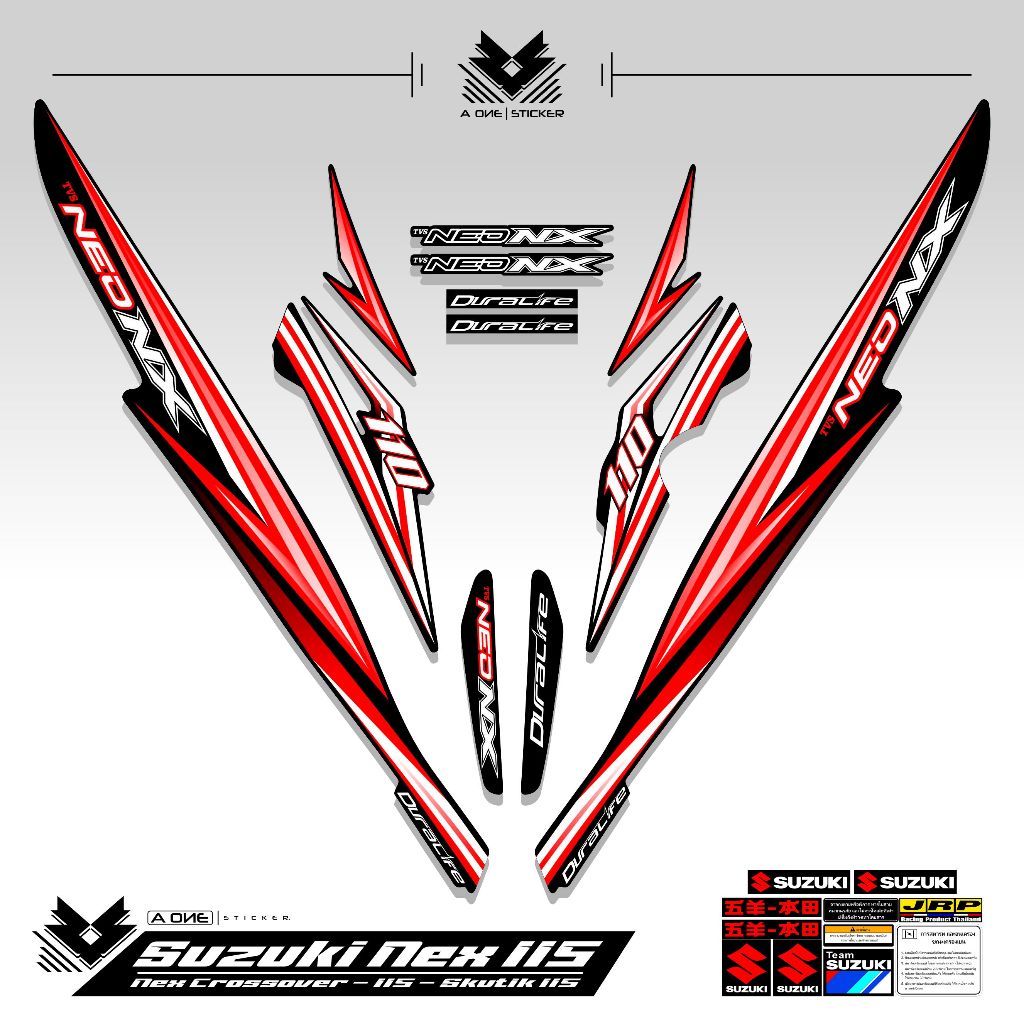 Striping Tvs Neo Nx 110 2023 2024 List Variasi Body Neo Nx Stiker Neo Nx 110 Sticker Variasi Motif 2