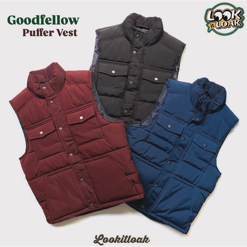 Rompi pria puffer goodfellow midweight vest