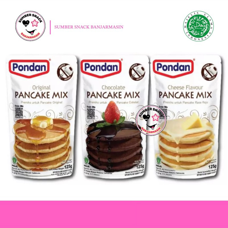 

Pondan Pancake Mix Pouch (125g) (3 Varian Rasa)