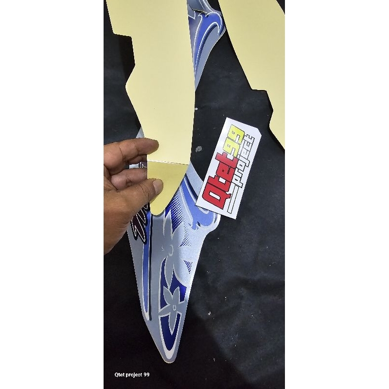 STRIPING MIO SPORTY  BIRU MUDA LOST PACK ( TANPA BUNGKUS)  ORIGINAL