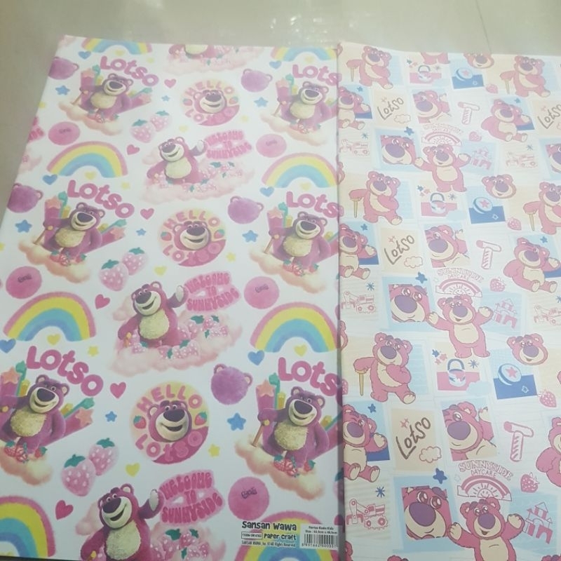 

Kertas Kado Sansan Wawa Motif Lotso Kecil
