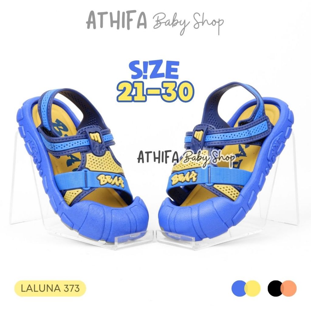 Sepatu Sandal Anak Laki-Laki Bayi Balita Usia 1 2 3 4 5 6 7 8 9 Tahun Karet Tali Belakang LALULA 373