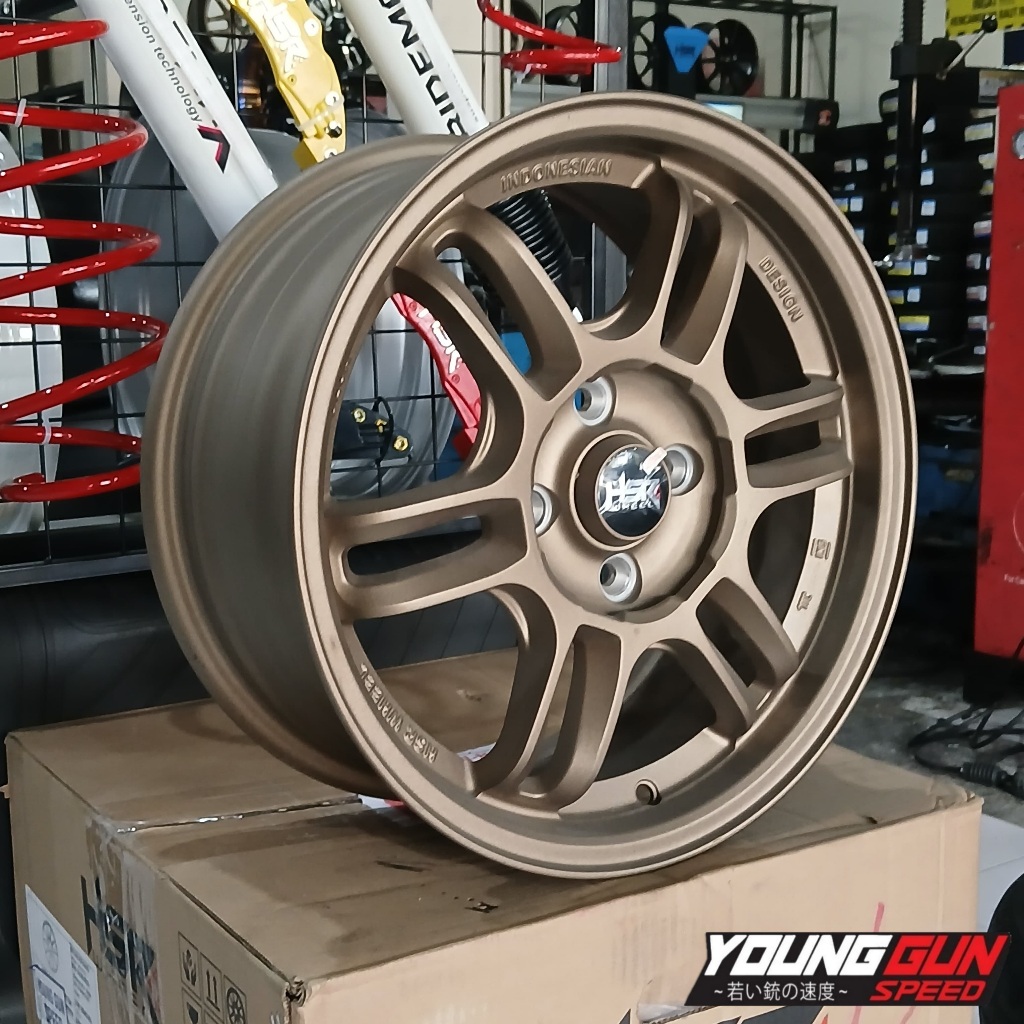 Velg Racing 15 Karimun Brio Agya Calya Sigra Mobilio HSR Ring 15 Aeri Bronze