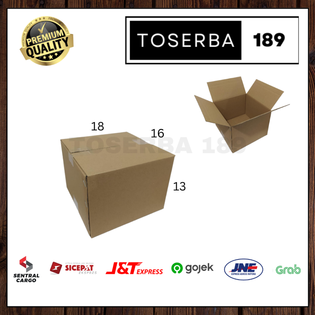 

kotak kardus box packing uk 18x16x13 SHEET POLOS