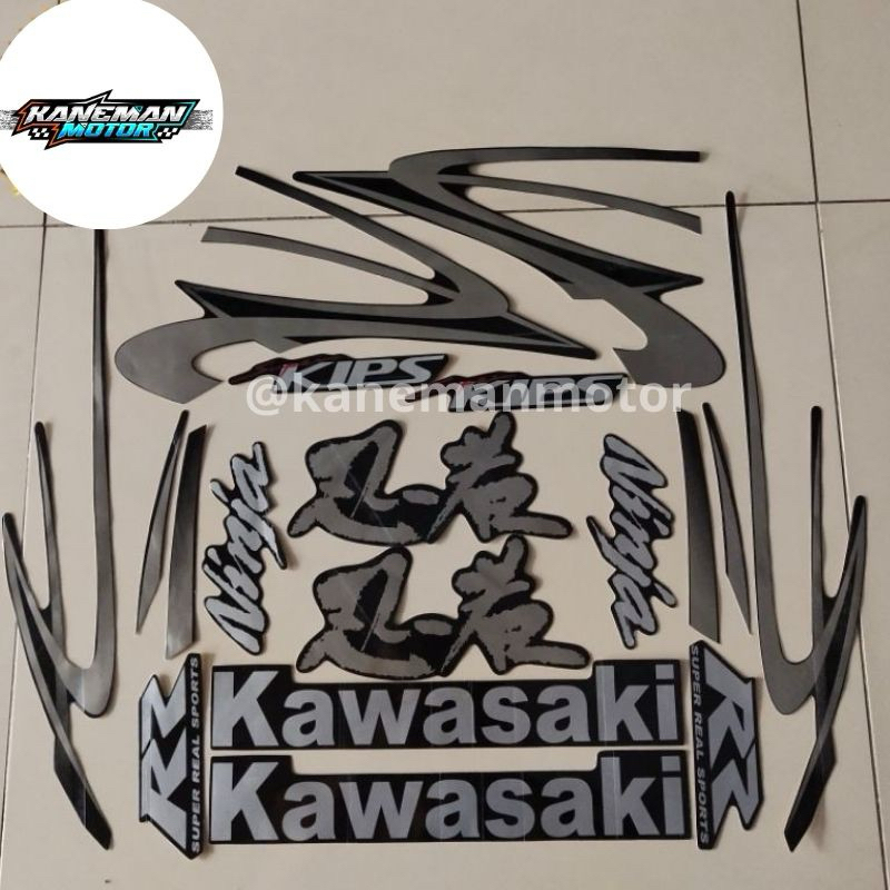 Striping Sticker Ninja rr 150 old 2010 2011 All Warna Standar Berkualitas Hitam