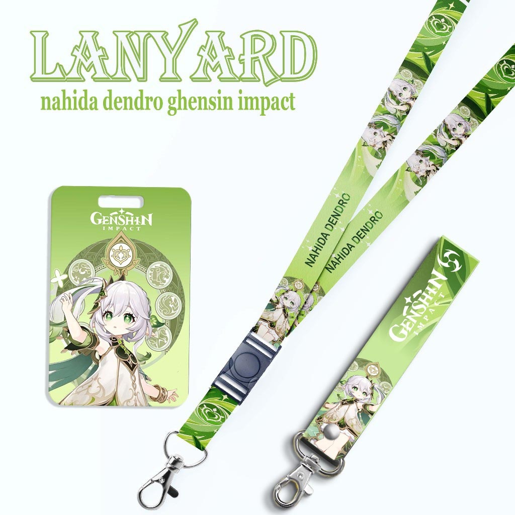 

STRAP LANYARD CARD HOLDER Ghensin Nahida Dendro Gantungan Kunci, Handphone, ID Card