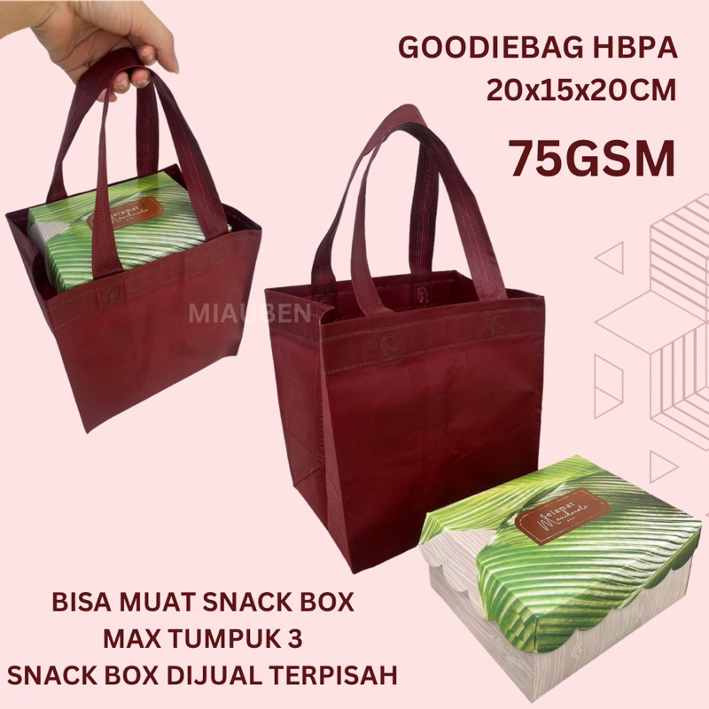 

OK Goodiebag snackbox ukuran 20x15x20 tas kotak snack lunch box