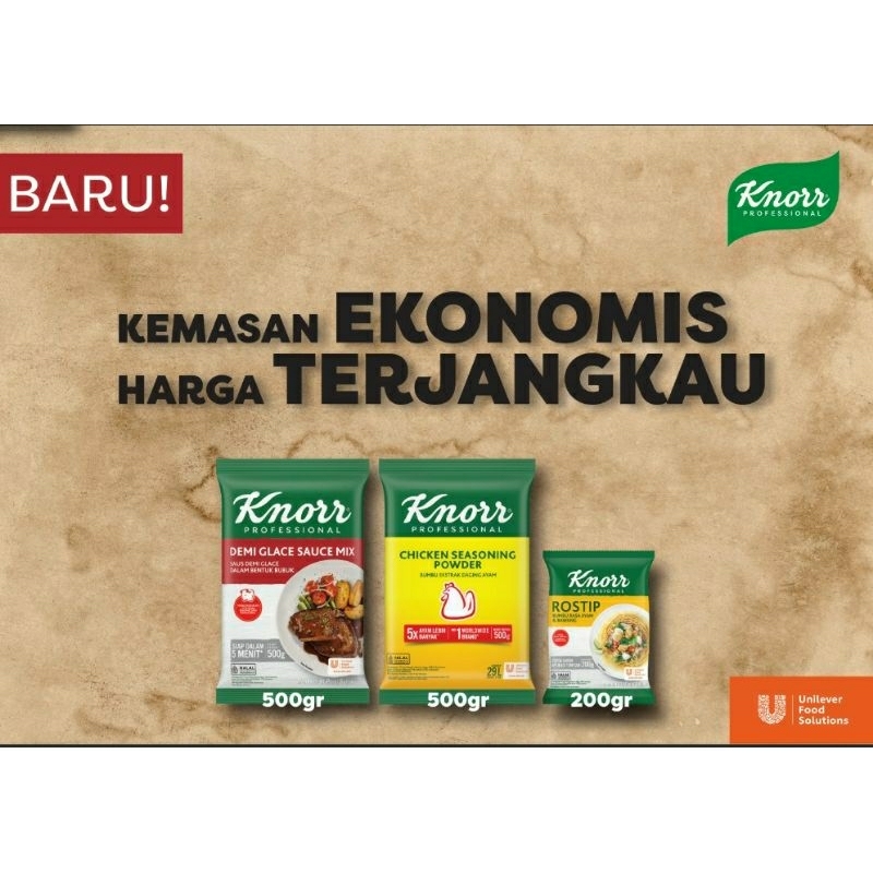 

Knorr Demiglace 500g, Knorr chicken powder 500g, Knorr Rostip 200g