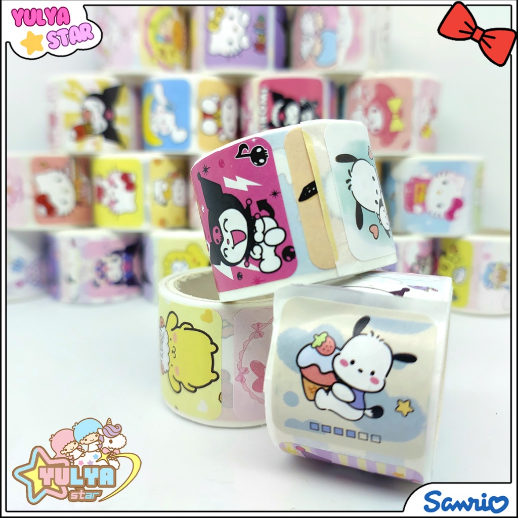 

Roll sticker Sanrio lucu / sticker roll motif sanrio lucu