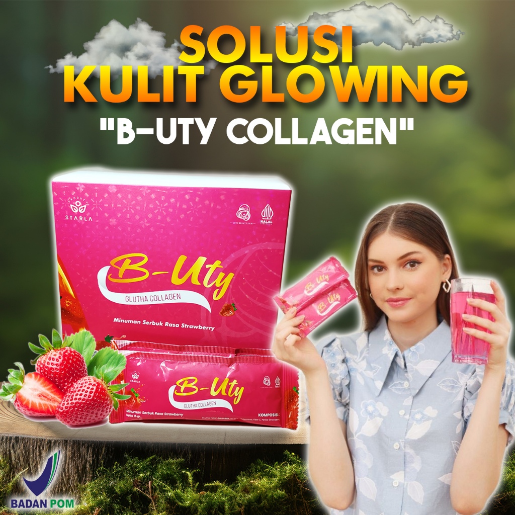 (BPOM) Pemutih badan/glutha collagen /B-Uty glow/minuman collagen/drink collagen/minuman kesehatan