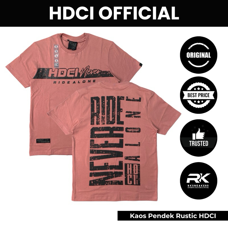 Kaos Pendek Rustic Harley Davidson Club Indonesia Official Merchandise