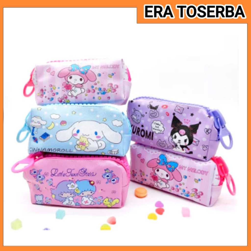 

TEMPAT PENSIL RESLETING SANRIO / PENCIL CASE CINNAMOROLL KUROMI