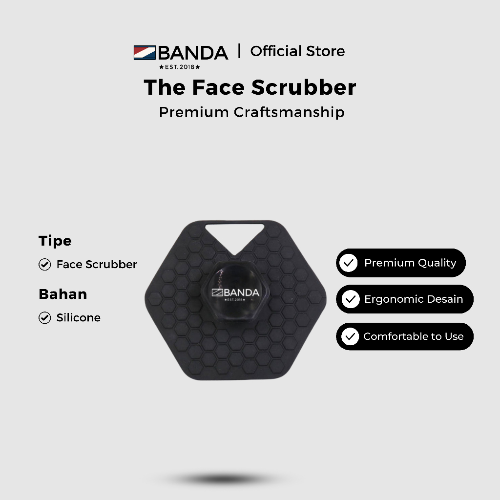 The Face Scrubber Silicone / Alat Cuci Muka - BANDA BRUSHES