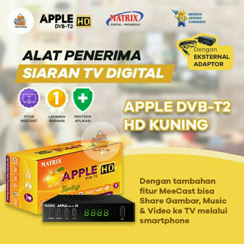 SET TOP BOX TV DIGITAL MATRIX APPLE KUNING DVB-T2 HD